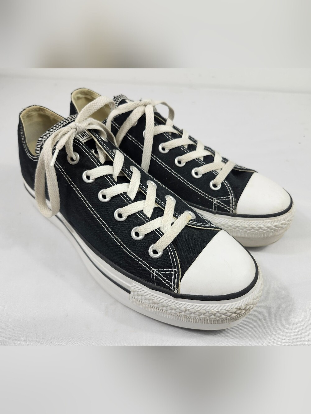 Converse All Star Womens 10 M Low Top Canvas Sneakers in Black